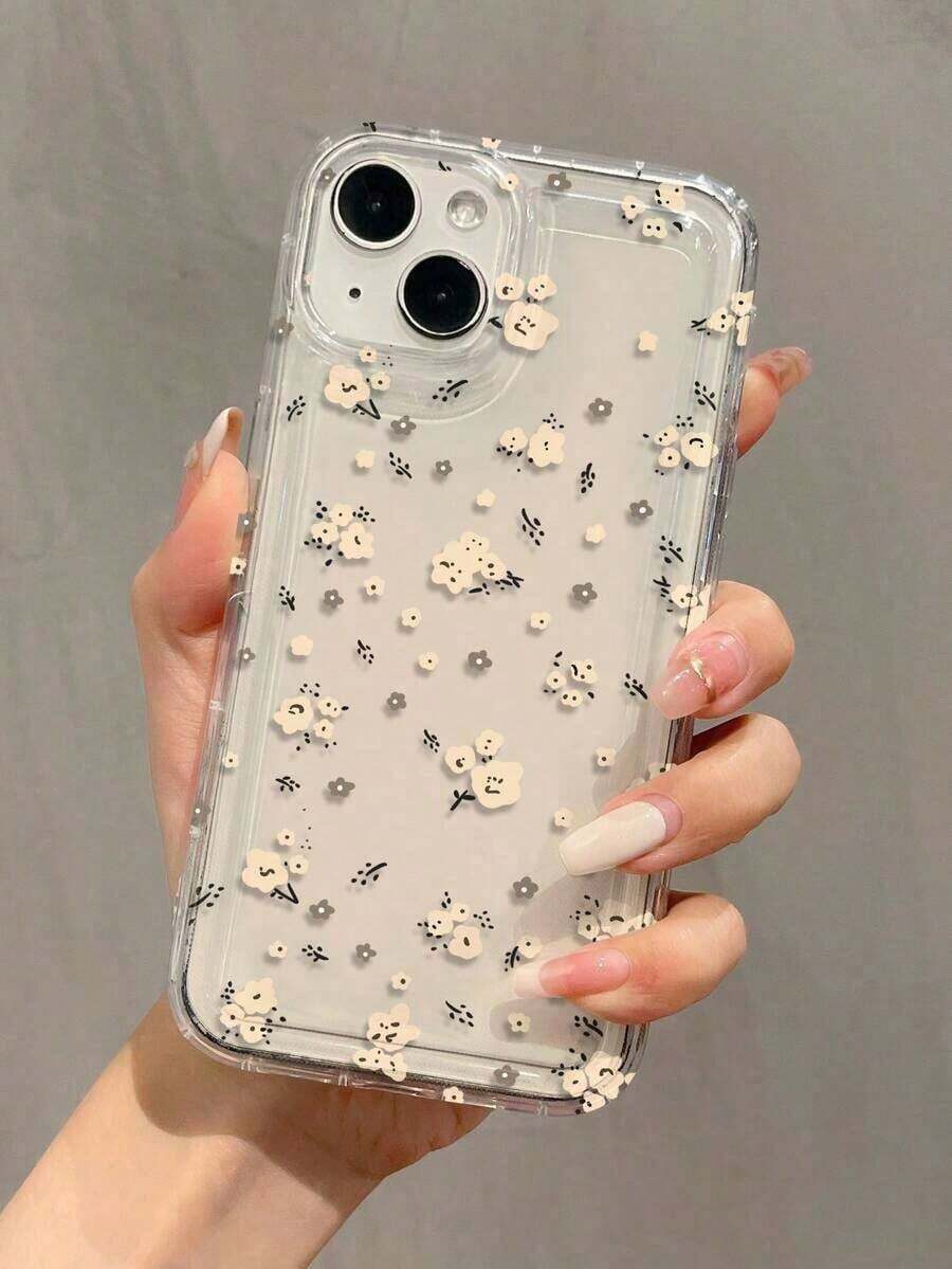 Funda de TPU con patrón de rama floral, a prueba de golpes y con airbag de pantalla completa, compatible con iPhone 16, 15, 14, 13, 12, 11 Pro Max y Series, resistente al agua, a las caídas y a los arañazos, regalo para el Día de la Mujer, cumpleaños de primavera o aniversario, versión internacional, no la versión nacional - Estilo 5 (1 pieza) - Ver 1