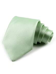 ZONFAZ 1pc 8cm Men's Solid Color Blue Classic Casual Necktie - Mint Green - View 2