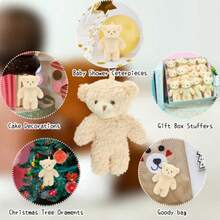12 Pack Brown Mini Teddy Bears 4.7 inch Tiny Soft Stuffed Teddy Bear Small Plush Bears Bulk for Birthday Party Decor Favors Bag Keychain - como en la imagen - Ver 5