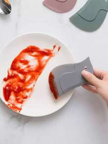 Scraper Oil Board, Penguin Soft Type Household Kitchen Scraper For Oil Stains, Baking, Kitchen Small Tool - Grey - View 3