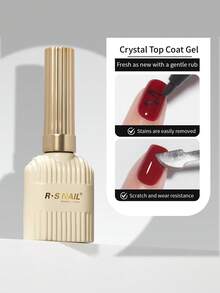 RS NAIL Clear Glossy No Wipe Top Coat Gel Nail Polish, 1PC 10g, Upgraded High Shine, Scratch And Stain Resistant, Long Lasting Non Yellowing, No Sticky Layer, Need UV/LED Lamp, Home DIY & Manicure Salon - View 2