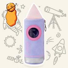 2pcs Rocket Shaped Large Capacity Pencil Case, Oxford Cloth Student Pencil Pouch, Back To School - Multicolor - View 5
