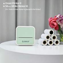 ORICO-S1 Multi-Function Mini Portable Printer, Mini Thermal Label Printer, Label Maker, Mini Portable Thermal Printer, Includes 6 Rolls Of 56mm Label Paper, Supports Photo And Label Printing, Inkless Bluetooth Printer, Suitable For Printing Images, Photos, Diaries, Perfect For Back To School DIY - Multicolor - View 14