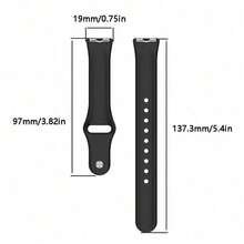 Soft Silicone Compatible With Huawei Band 10 9 8 Durable Comfortable Adjustable Size Smart Watch Straps For Men Women - one-size - View 5