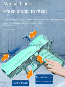 MINKOJA 1911 Toy Water Gun Automatic Cabin Return Summer Pool Beach Shooting Game Outdoor Toys Children Adult Water Pistol Gifts - 綠色 - 查看 5