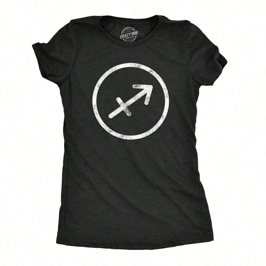 Women's T-Shirts With Zodiac Symbols, Cool Astrology Gift, Horoscope, Birthday, All Zodiac Signs, Funny T-Shirts For Women, Cute, Vintage, Casual Fashion, Gift For Ladies - 希瑟布萊克 - 射手座 - 查看 1