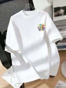 Colorful T-Shirt For Boys And Teens With Creative Print "I WAS 6, NOW I'M 7", Suitable For Activities, Casual Wear, Parties, Birthday Gift For Boys And Teens, Birthday Party, Ideal Gift For Birthday Celebrations, Fashionable Summer T-Shirt - 白色 - 查看 6