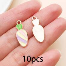 10/20Pcs Easter Enamel Charms Bulk, Colorful Bunny & Egg Pendants For Jewelry Making, DIY Bracelet Necklace Keychain Supplies - Multicolor - View 12