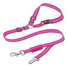 Adjustable Thick Striped Nylon Large Dog Car Safety Harness - Suitable For Car Travel - Multicolor - View 12