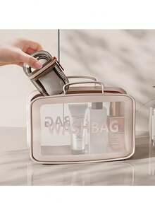 1pc Portable Soap Box With Lid, Leak-Proof Travel Soap Storage Case, Oval Compact Design With Drainage Holes, Transparent Lid, Suitable For Camping, Gym, Bathroom And Kitchen, Durable Material - One Size Fits All - View 6