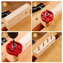 3/8 Pcs Straight Hole Drilling Positioner 3-10mm Aluminum Pocket Hole Jig ,Wooden Dowel Splicing Drilling,Multifunctional Pocket Hole Guide,Self-Centering Doweling Jig Kit,For Woodworking Precise Hole Making. - 8 Pcs - View 3