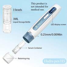 Dr.pen Hydra Pen H5 Perangkat Perawatan Kulit Wajah Elektrik Profesional untuk Penggunaan di Rumah - Dirancang dengan Ujung Mikro Presisi (0,19 mm), Memberikan Pengalaman Kecantikan Lembut yang Cocok untuk Rutinitas Perawatan Kulit Sehari-hari - Putih - View 3