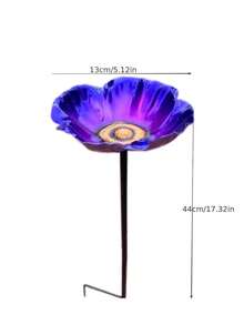 45.72cm 戶外鳥食碗，花園底座鳥食槽，創意庭院花卉裝飾，可拆卸且可調節，園藝裝飾 - A - 查看 6