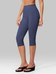 MFVIM Women's Tight Fit Casual Sports Pants, 3/4 Length Leggings That Visually Elongate Legs And Enhance Body Silhouette. Slim-Fit Design Slims Waist And Lifts Buttocks, Made Of Breathable, Stretchy, Soft Fabric Suitable For Casual, Sports, Running, Yoga, Pilates, Gym Workouts - Teal Blue - View 8