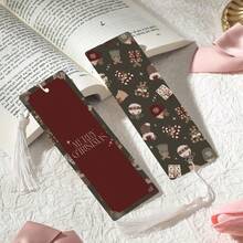 2pcs PET Printed Bookmarks, Exquisite And Beautiful Patterns, Durable And Elegant, Unique Design Suitable For Daily Use Or Collection. The Best Gift For Back To School Season, Whether For Personal Use Or Gifting To Family And Friends, It Is A Unique And Practical Gift Choice, Adding Atmosphere And Fun To Reading Time (Random Color Tassels) - 2PCS - View 6