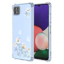 Case For, Transparent Case With Aesthetic Butterfly And Flower Designs, Anti-Yellow Soft Silicone Slim Anti-Shock Anti-Scratch TPU Bumper Case - 三星 Galaxy A22 5G - 查看 9