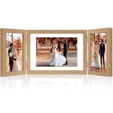 1pc Collage Hinged Folding 3-In-1 Photo Frame, Wall & Desktop Home Decor, Suitable For Wedding, Birthday Gifts For Women, Mom, Grandma And Family, Includes 2pcs 4x6 Inch And 1pc 6x8 Inch Photo Frames (Photo Paper Not Included) - 1PC - View 12