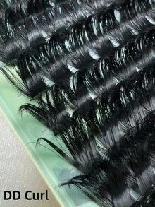 196PCS 140DD Thick Eyelashes DD Curl Volume Lash Clusters 10-16mm Dramatic Volume Lashes Cluster Eyelash Extensions DIY Lash Cluster For Beginners - DD - View 2