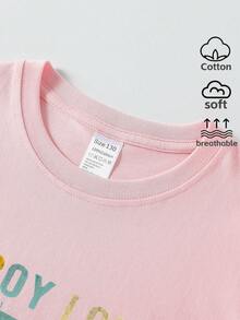 Boys' T-Shirt "This Boy Loves Monster Trucks" 100% Cotton, Soft And Comfortable For Everyday Wear, Suitable For Home, Outdoors And Sports Activities, Comfortable And Breathable - 白色 - 查看 4