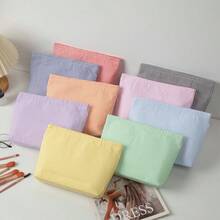 Túi mỹ phẩm vải voan bong bóng tùy chỉnh, túi du lịch, túi đựng đồ vệ sinh cá nhân tên chenille cá nhân hóa, túi đi biển mùa hè, túi đựng đồ trang điểm quà tặng cho bạn gái - Nhiều màu - Xem 7