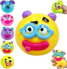NEW Smushers Squishy-Curiosities Smushers Dog Face Swap Squishy,Soft Slow Rising Stress Relief For Stress & Anxiety Relief, Cute Dog Face Sensory Fidget For For Adults Anxiety Relief - Orange - View 7