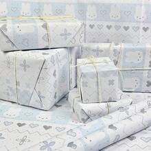 MIFFY 1套/5張費爾島米菲兔禮物包裝紙，極具吸引力的可愛生日禮物包裝紙，加厚包裝材質紙，新年禮物、情人節禮物、復活節禮物 [隨機款式] - 彩色 - 查看 5