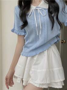 Women Tops - Blue - View 7