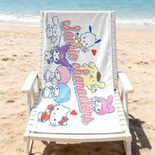 Khăn tắm biển in hình các nhân vật Sanrio dễ thương, siêu mềm mại, hoàn hảo cho hồ bơi, bãi biển mùa hè và du lịch. - A - Xem 2