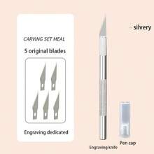 [Engraving PCB Repair Hand Tools] GOXAWEE Engraving Non-Slip Metal Scalpel Knife Kit And 5 Pcs Blades Cutter Craft Knives For Mobile Phone PCB Repair Hand Tools - A - View 14