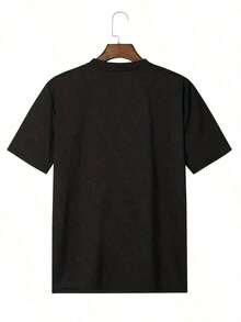 Retro T-Shirt With Dinosaur Graphic 1XDW - Black - View 2