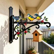 1pc Rustic Bird Shaped Metal Wall Hook Hanger, For Hanging Flower Pots, Decor, Easy Installation, Suitable For Outdoor Porch, Bird Feeder, Lantern, Wind Chime, Plant Basket, Housewarming & Holiday Gift - Bird - View 3