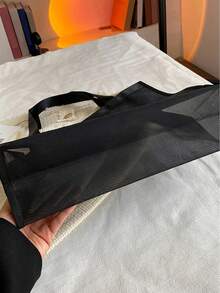 大容量網格托特包套組，印有「Summei」圖案的網格包，網格沙灘包手提包，網格化妝品收納包，可折疊大容量沙灘包，字母裝飾網格沙灘包單肩包，適合女性的個性化禮品包，適合女友、妻子、母親，母親節禮物，夏季度假、工作和旅行的理想選擇 - 彩色 - 查看 8
