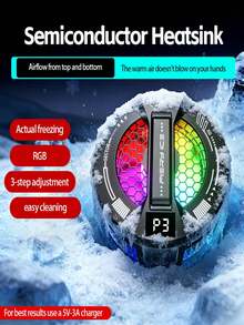 USB Powered Mini Phone Cooler, Compact Cooling Fan Suitable For Android And IOS Smartphones, Fashionable And Convenient Cooling Accessory With Clip And Magnetic Film - Multicolor - View 3