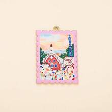 Bunte Emaille-Anhänger für den Sommer zur Schmuckherstellung, niedliche Tropfen-Ölmalerei, Tier, Teetasse, Taube, Kamera, Vintage-Briefmarke, goldene Anhänger, Kawaii-Basteln - Verschiedenfarbig - Übersicht 23