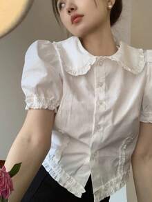 Women Blouses & Shirts - White - View 2