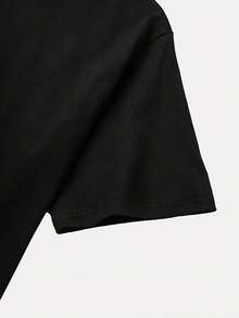 Women's T-Shirt For Spring And Summer - 黑色 - 查看 4