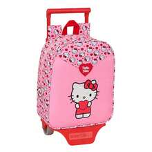 Hello Kitty |  大號緊湊型 Evolution 書包，帶輪子、可拆卸拉桿、SAFTA 固定係統、符合人體工學的加厚肩帶和背部、前置口袋和水壺袋 - 免費送貨 ✅ 西班牙大陸 24/48 小時送達 - 選項 3 - 查看 2