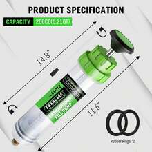 SWANLAKE 200cc Fluid Extractor, Extraction&Amp;Fill Pump,Fluid Syringe Pump Manual Suction Vacuum Fuel Car Transfer - ColorB - View 2