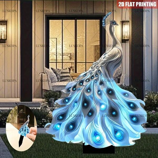 Cọc trang trí sân vườn hình công vĩnh cửu bằng acrylic 2D, cọc trang trí tình yêu vĩnh cửu cho sân vườn ngoài trời, thích hợp để trưng bày trước nhà và trong vườn.
