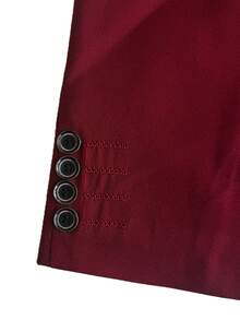 Blazer Kasual Bisnis Pria, Cocok untuk Pesta, Pertemuan Bisnis dan Acara Lainnya - Burgundy - View 4