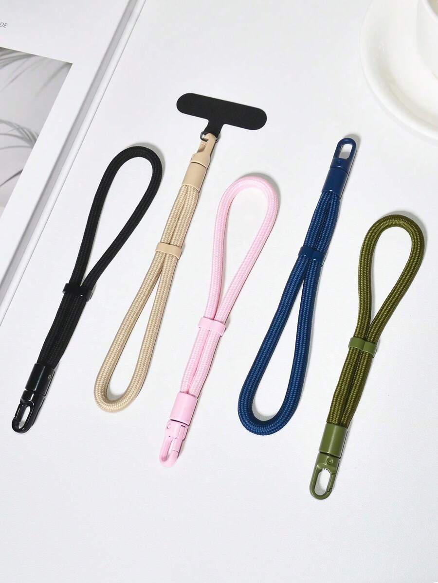 1pc Premium 360° Rotating Anti-Tangle Phone Lanyard With Metal Buckle, Adjustable Wrist Strap, Durable Polyester Rope, Multi-Function Smartphone Lanyard, Solid Color Unisex Camera/Key Chain Pendant With Divider, Christmas, Phone Stand, Office Desk Accessories, Suitable For All Smartphones
