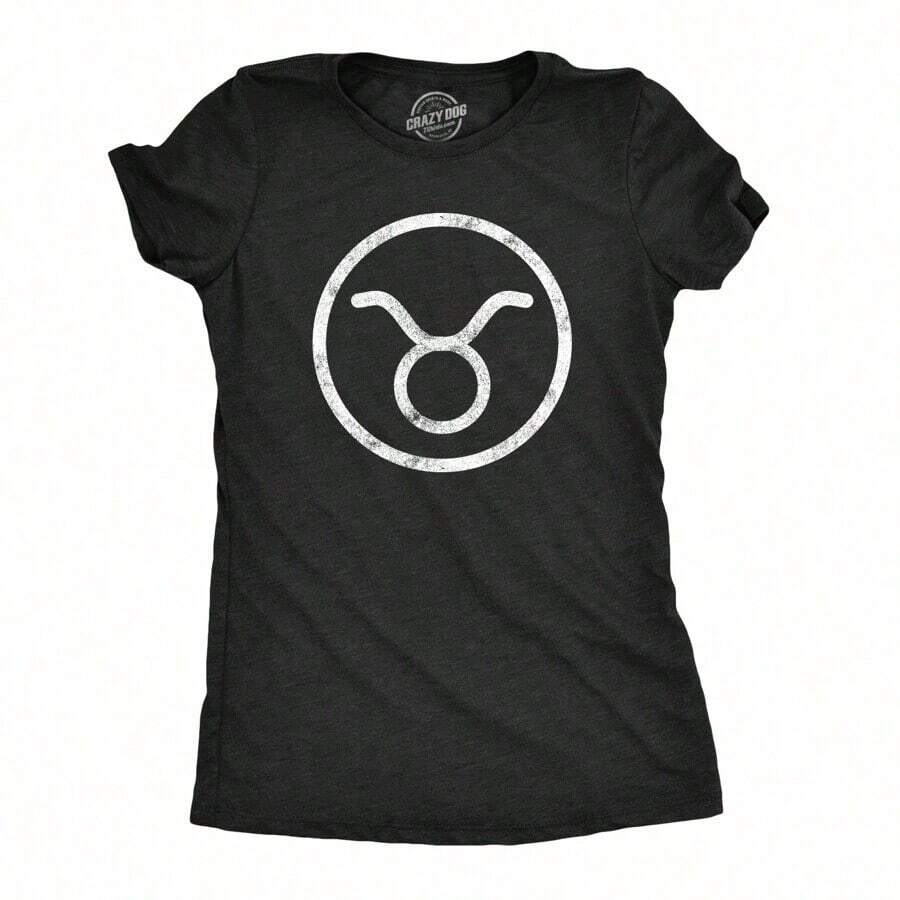 Women's T-Shirts With Zodiac Symbols, Cool Astrology Gift, Horoscope, Birthday, All Zodiac Signs, Funny T-Shirts For Women, Cute, Vintage, Casual Fashion, Gift For Ladies - 希瑟布萊克 - 金牛座 - 查看 1