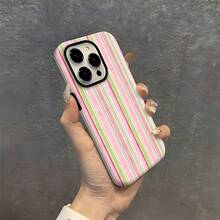 Funda para teléfono con estampado de rayas, compatible con fundas  y Apple. Fabricada en TPU, ofrece un tacto agradable y protección contra golpes y caídas. Un regalo ideal para amigos y familiares. - Blanco - Ver 5