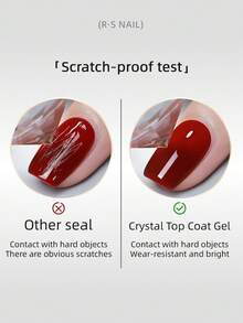 RS NAIL Clear Glossy No Wipe Top Coat Gel Nail Polish, 1PC 10g, Upgraded High Shine, Scratch And Stain Resistant, Long Lasting Non Yellowing, No Sticky Layer, Need UV/LED Lamp, Home DIY & Manicure Salon - View 3