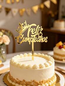 3件組西班牙風快樂生日壓克力蛋糕插牌，Happy Birthday PMMA 蛋糕裝飾牌，蛋糕裝飾，烘焙裝飾，烘焙用品，廚房用品，適用於萬聖節、聖誕派對與慶祝裝飾 - styleK - 查看 7