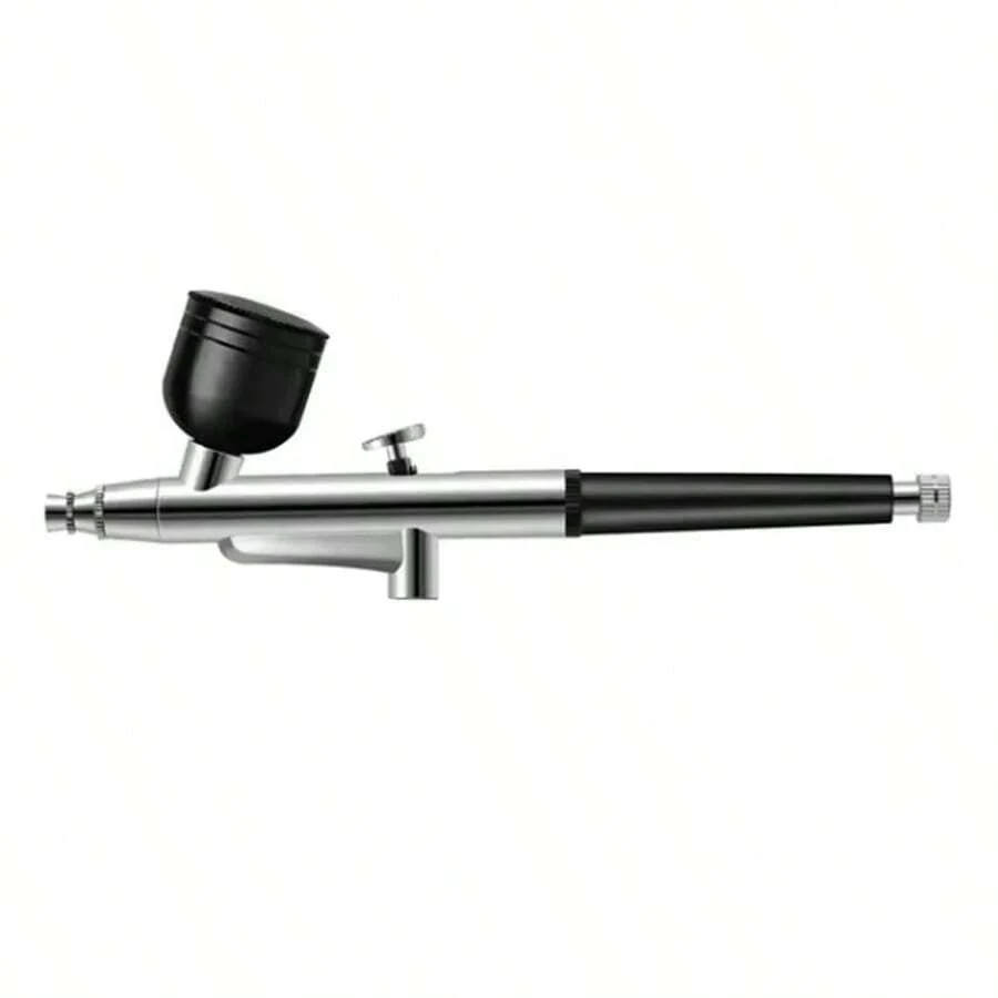 Single-Action Portable Airbrush With 0.3mm Nozzle, Suitable For Cake Decorating, Nail Art, Car Painting, Beauty, Tattoos And Ink Filling. - 黑色 - 查看 1