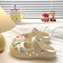 Women's New Mary Jane Style Cute Versatile Indoor/Outdoor EVA Comfortable Sweet Lovely Slip-On Sandals, Suitable For Commuting, Beach - White - View 4