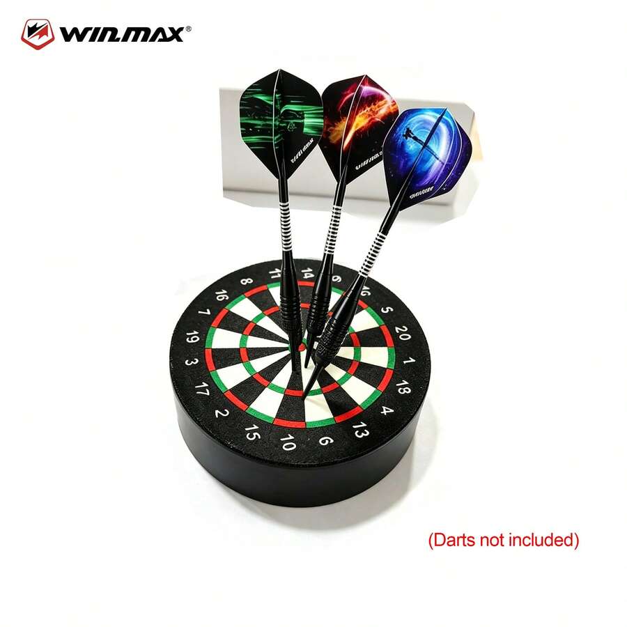 WIN.MAX Juego de tablero de dardos de punta blanda para mesa, soporte de mini tablero de dardos, estante para dardos, almacenamiento compacto de dardos, adecuado para almacenamiento en escritorio, práctica temporal, entretenimiento en el hogar, estudio, exhibición de bar, accesorio de organización para entusiastas de los dardos, prevención de pérdida - Negro - Ver 1