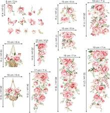 Window Stickers - Fiori Rosa - Görünüm 2