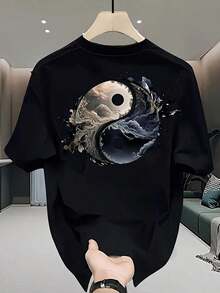 Stunning New Summer Collection Of American Urban Style Short Sleeve Crew Neck T-Shirts, Featuring A Unique High-End Style, Bold Casual Fashion And Versatile T-Shirts For Couples WDIH - 黑色 - 查看 11
